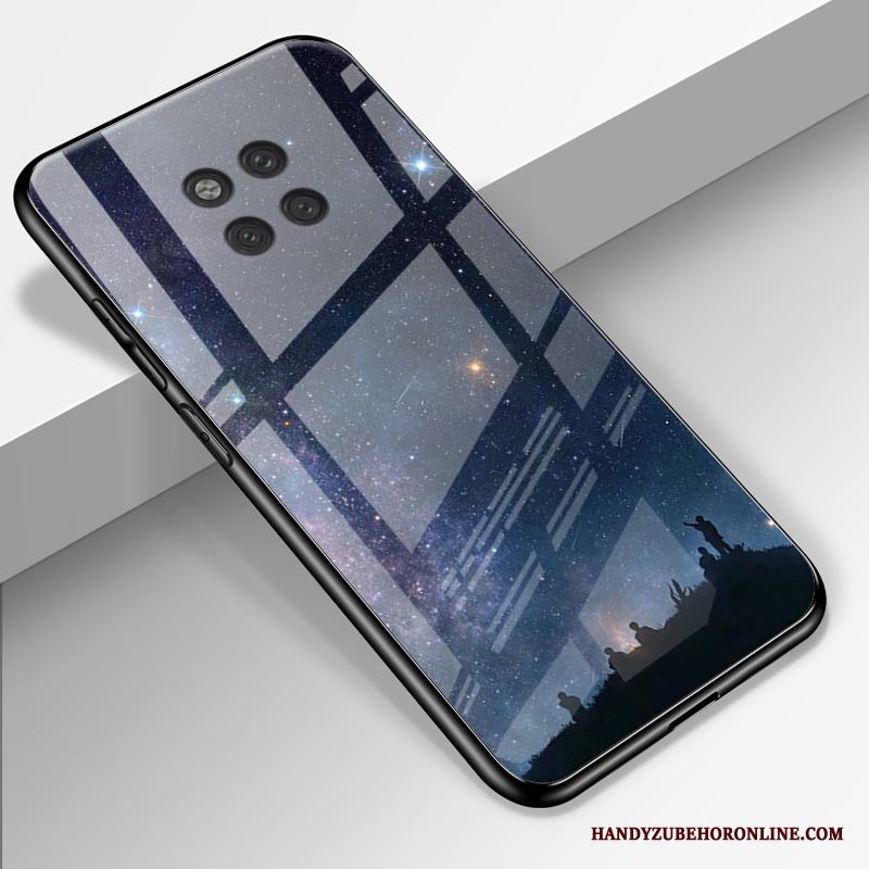 Huawei Mate 20 Rs Nubuck All Inclusive Skydd Röd Glas Fodral Skal Telefon