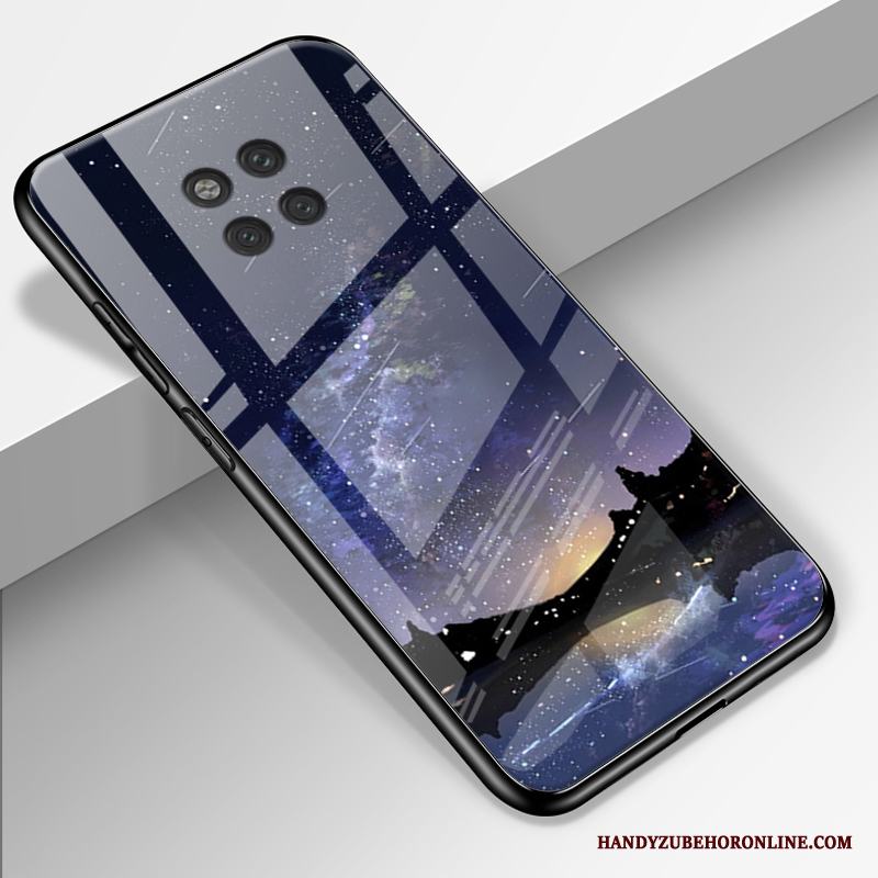 Huawei Mate 20 Rs Skal Telefon Silikon Glas Purpur All Inclusive Fallskydd