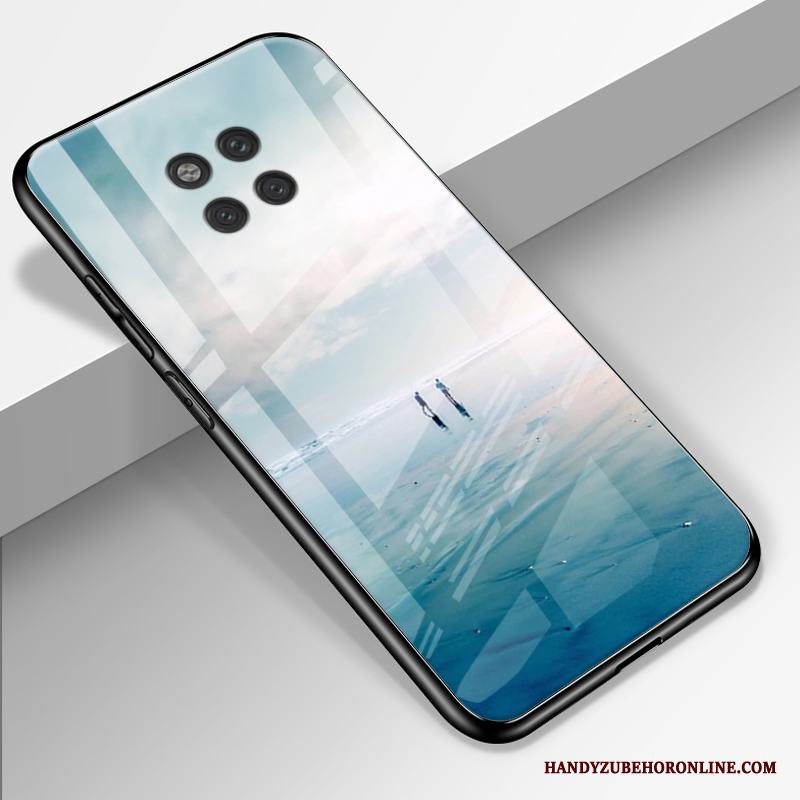 Huawei Mate 20 Rs Skal Telefon Silikon Glas Purpur All Inclusive Fallskydd