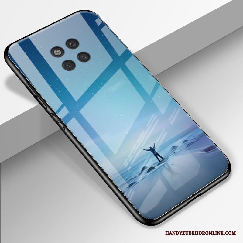 Huawei Mate 20 Rs Skal Telefon Silikon Glas Purpur All Inclusive Fallskydd