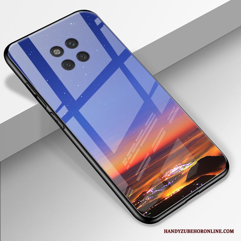 Huawei Mate 20 Rs Skal Telefon Silikon Glas Purpur All Inclusive Fallskydd