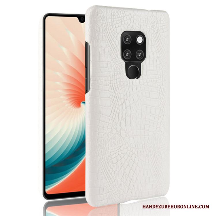 Huawei Mate 20 X Fallskydd Fodral Skal Hård Krokodilmönster Svart Telefon