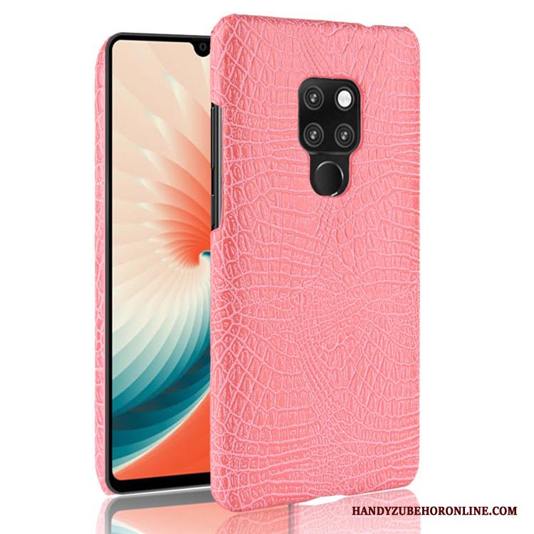 Huawei Mate 20 X Fallskydd Fodral Skal Hård Krokodilmönster Svart Telefon