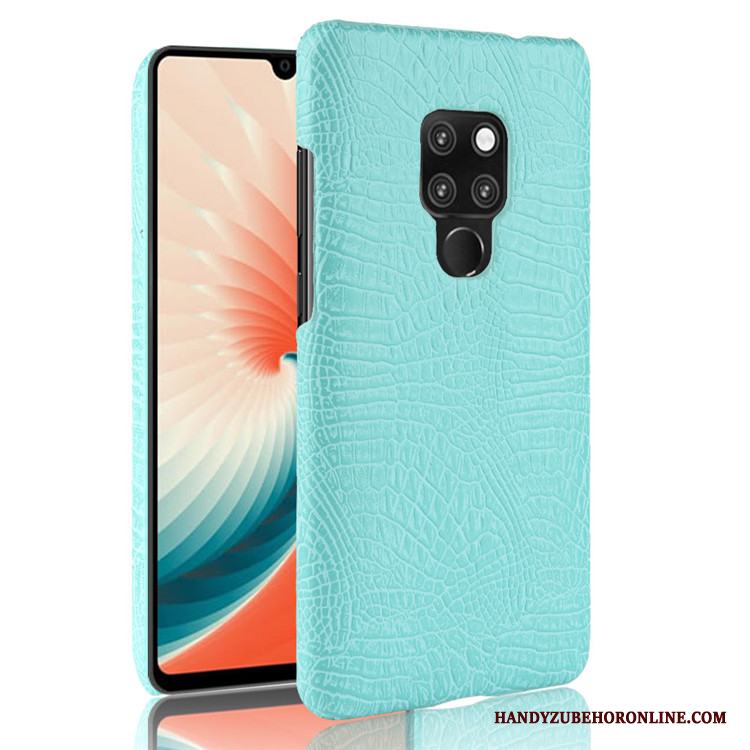 Huawei Mate 20 X Fallskydd Fodral Skal Hård Krokodilmönster Svart Telefon