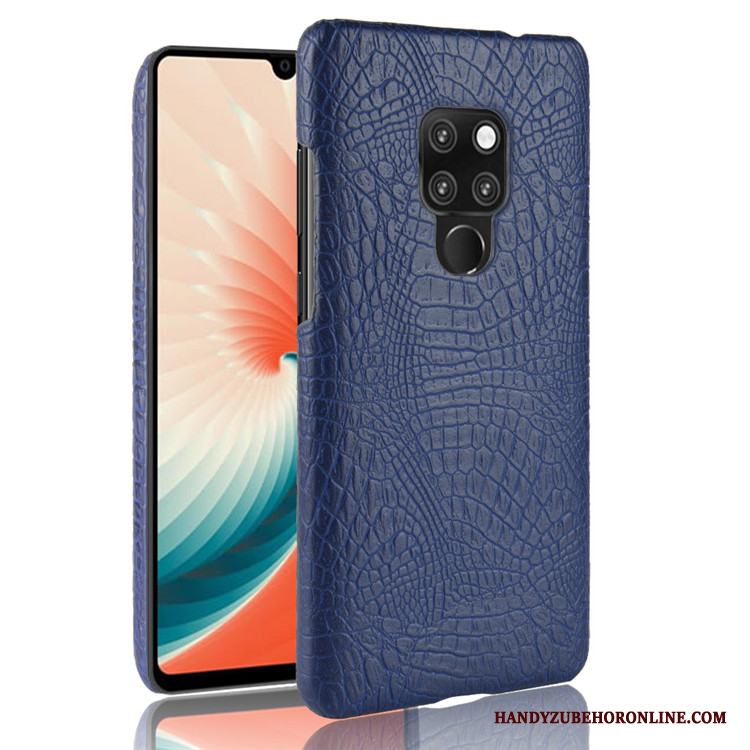 Huawei Mate 20 X Fallskydd Fodral Skal Hård Krokodilmönster Svart Telefon