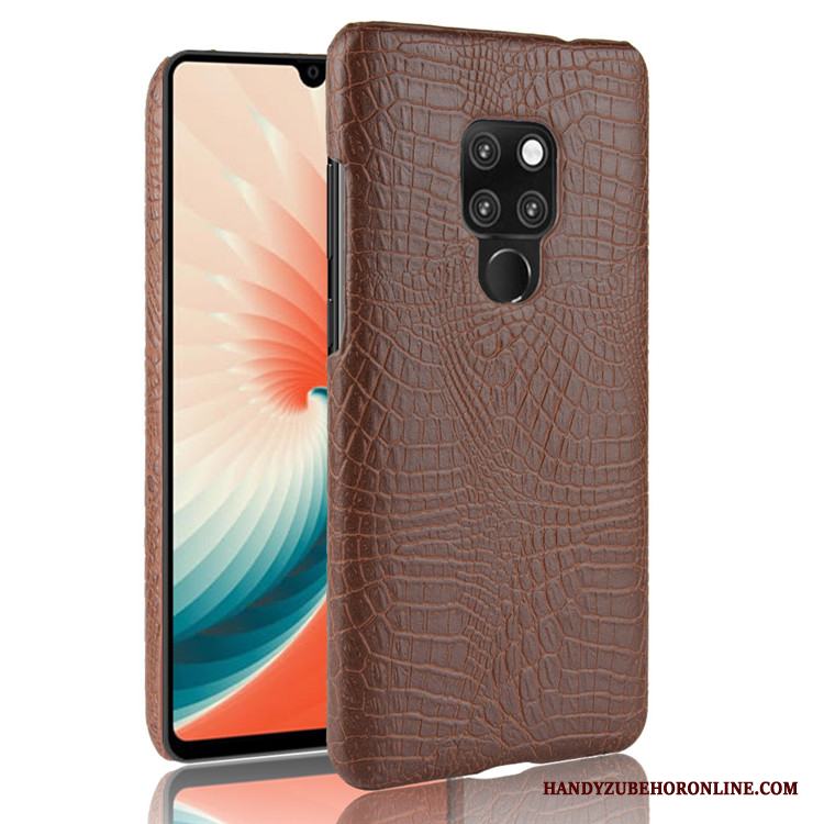 Huawei Mate 20 X Fallskydd Fodral Skal Hård Krokodilmönster Svart Telefon