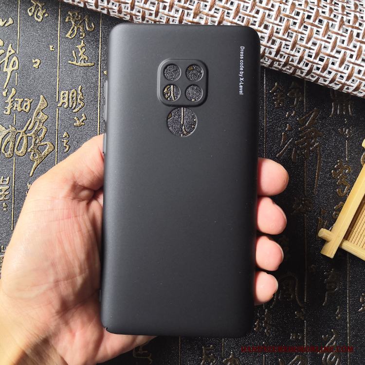 Huawei Mate 20 X Purpur Skydd All Inclusive Fodral Nubuck Skal Telefon Hård