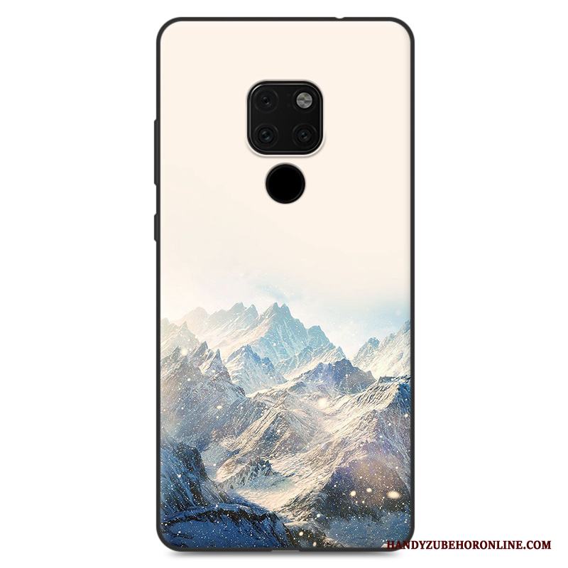 Huawei Mate 20 X Skal Telefon Rosa All Inclusive Skydd Ny Målade Landskap