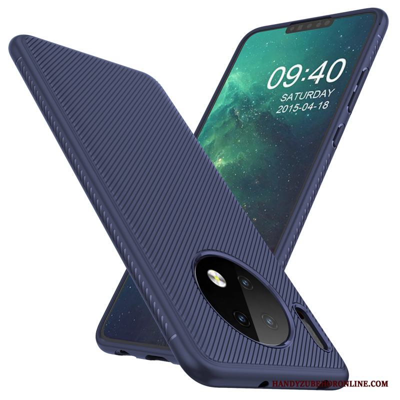 Huawei Mate 30 Blå Fodral Skal Telefon Nubuck Personlighet All Inclusive Skydd