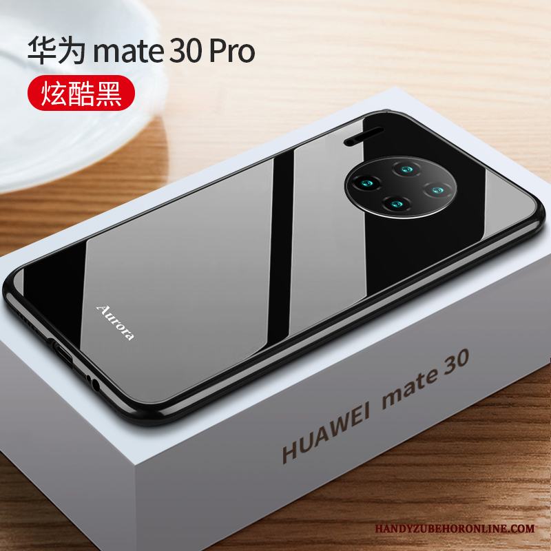 Huawei Mate 30 Pro Frame Fallskydd Skal Metall Slim Net Red Fodral