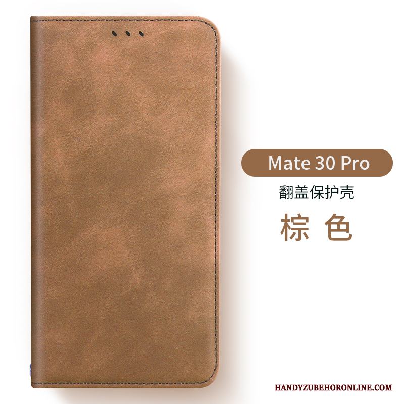 Huawei Mate 30 Pro Kreativa Skal Telefon Personlighet Fallskydd Imiterat Läder Grön Mjuk