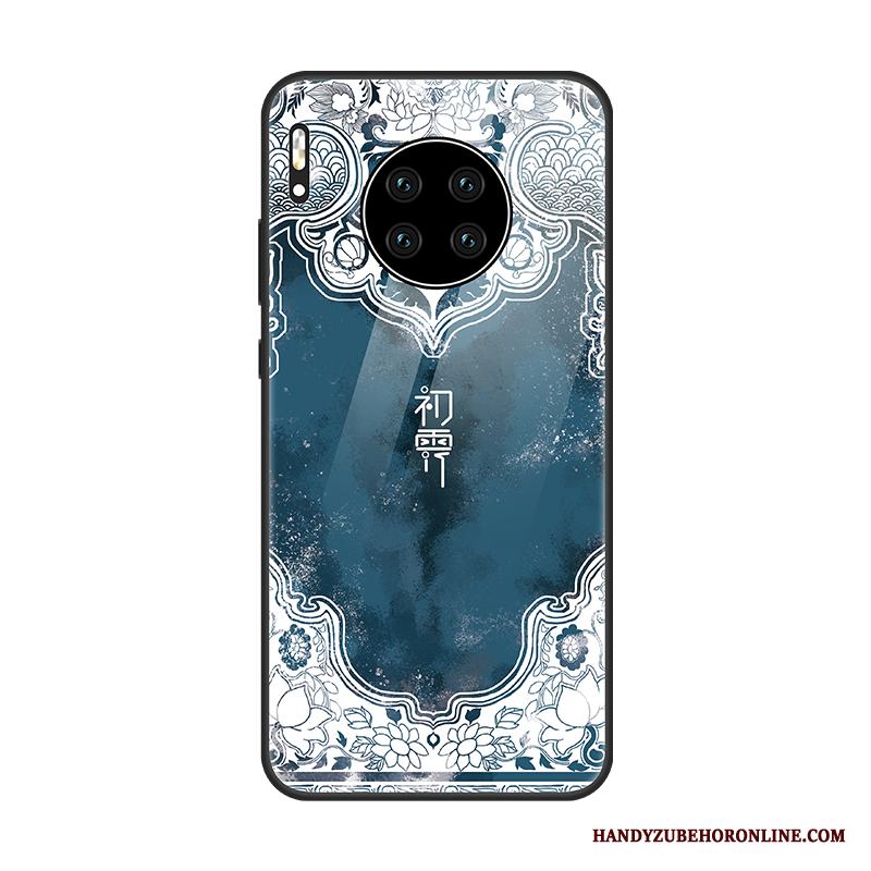 Huawei Mate 30 Pro Ny Vit Skal Telefon Kinesisk Stil Palats Originalitet Glas