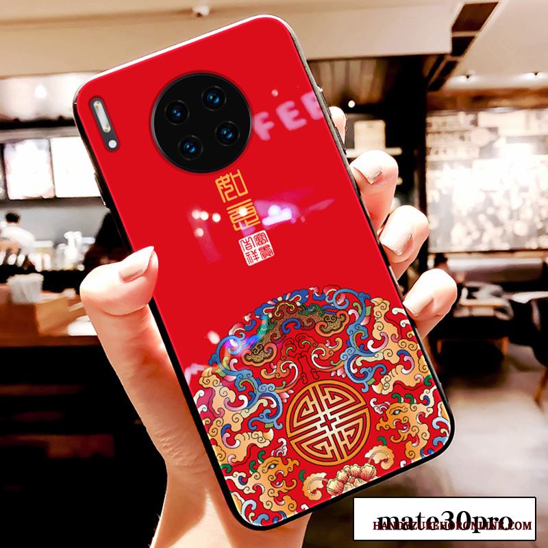 Huawei Mate 30 Pro Skal Trend Varumärke Fallskydd Råtta Röd Net Red Personlighet Anpassa