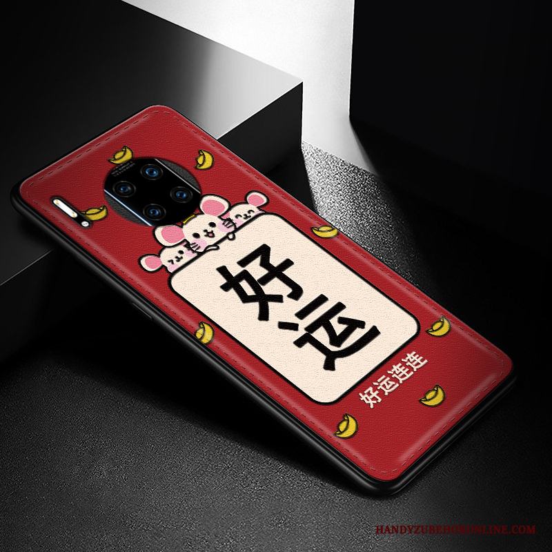 Huawei Mate 30 Rs Fallskydd Net Red Lättnad Fodral Kreativa Skal Telefon Råtta