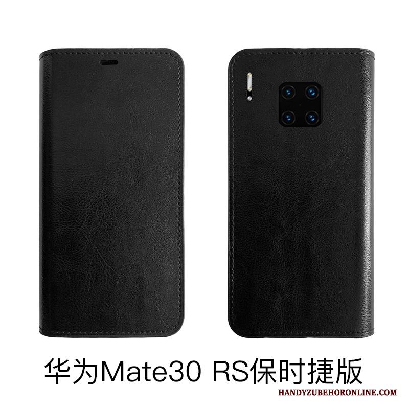 Huawei Mate 30 Rs Läderfodral Cow Täcka Skydd All Inclusive Äkta Läder Skal Telefon