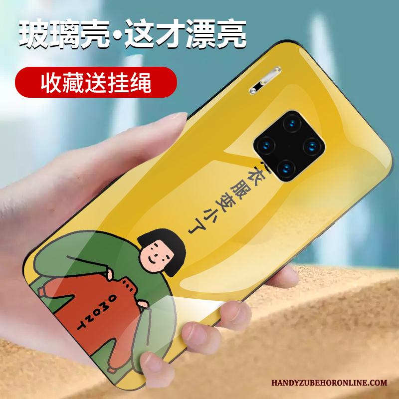 Huawei Mate 30 Rs Skal Glas Skydd Telefon Gul Fodral Fallskydd