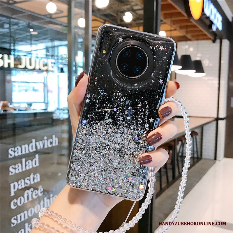 Huawei Mate 30 Silver Lyxiga Skal Transparent Grön Kreativa Skydd