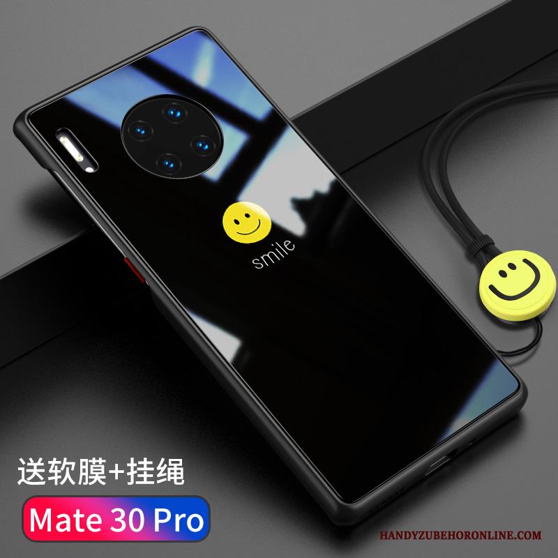 Huawei Mate 30 Skal Personlighet Härdat Glas Slim Fallskydd Kreativa Vit All Inclusive