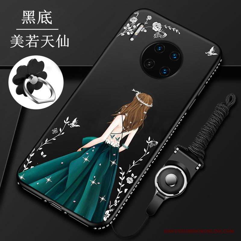 Huawei Mate 30 Skal Telefon Dam Fallskydd Personlighet Med Strass Mjuk Fodral