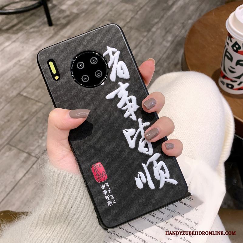 Huawei Mate 30 Skal Telefon Personlighet Originalitet Kinesisk Stil Fallskydd Mönster Kreativa