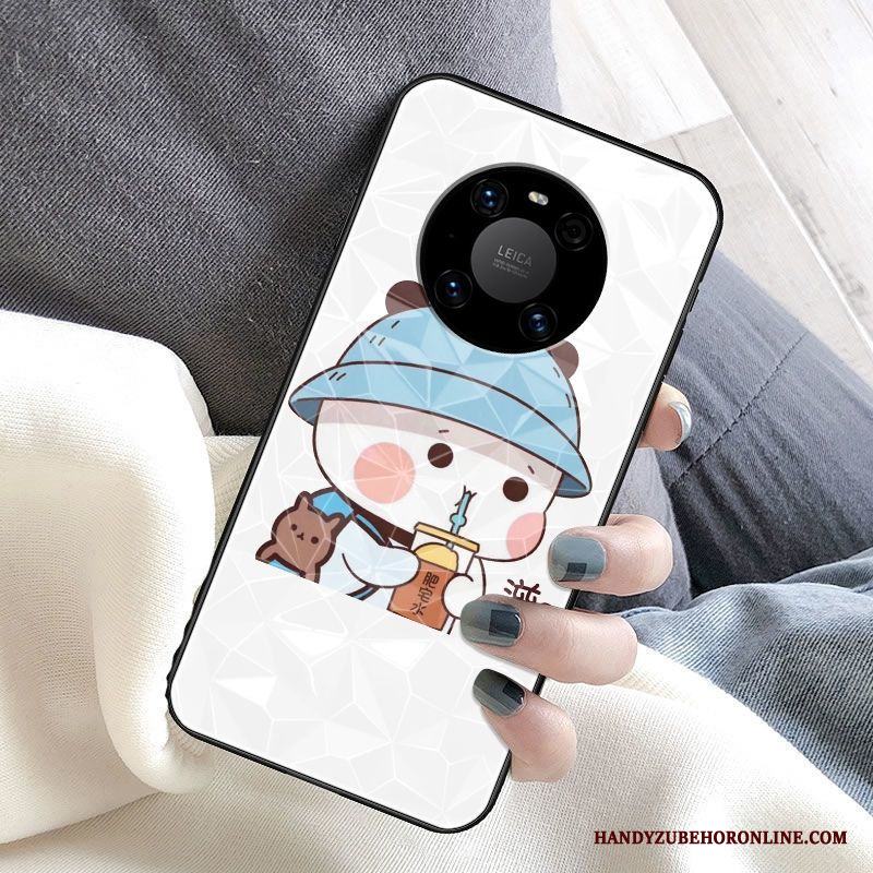Huawei Mate 40 Fallskydd Par Ny Liten Mönster Rosa Skal Telefon