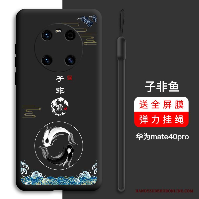 Huawei Mate 40 Pro Fallskydd Skal Telefon Silikon Slim Net Red Fodral Röd