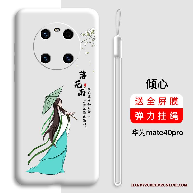 Huawei Mate 40 Pro Fallskydd Skal Telefon Silikon Slim Net Red Fodral Röd