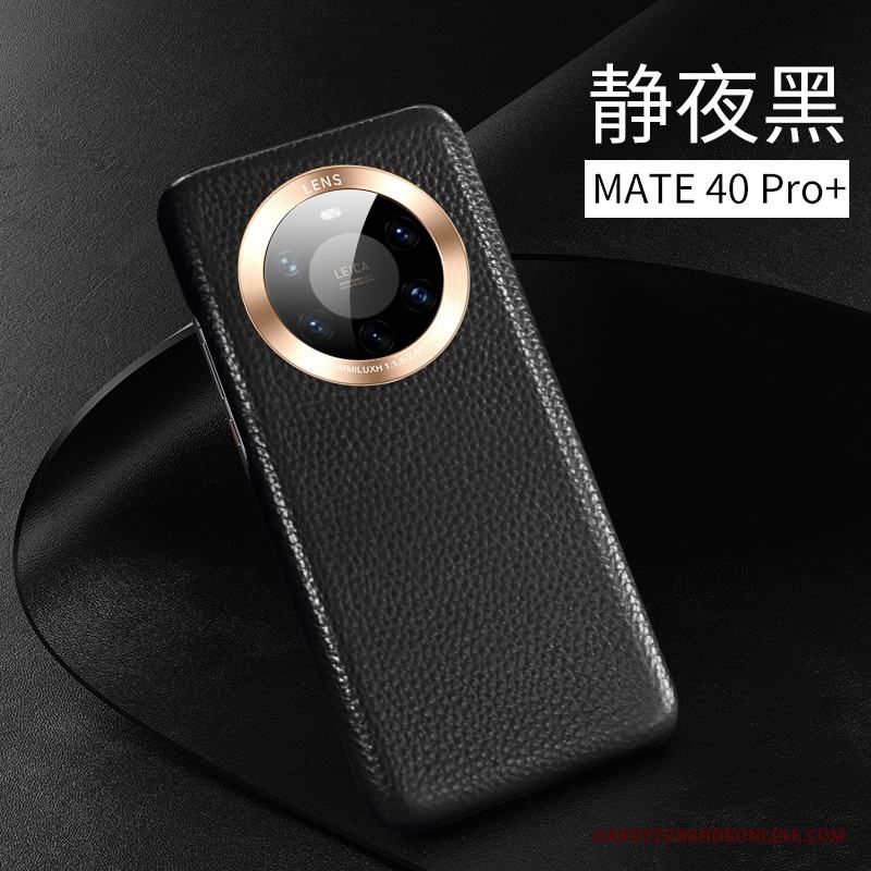Huawei Mate 40 Pro+ Läderfodral Skal Telefon Fallskydd Högt Utbud Äkta Läder All Inclusive Ny