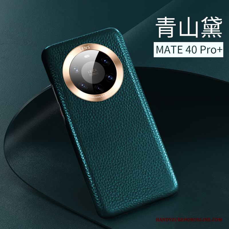 Huawei Mate 40 Pro+ Läderfodral Skal Telefon Fallskydd Högt Utbud Äkta Läder All Inclusive Ny