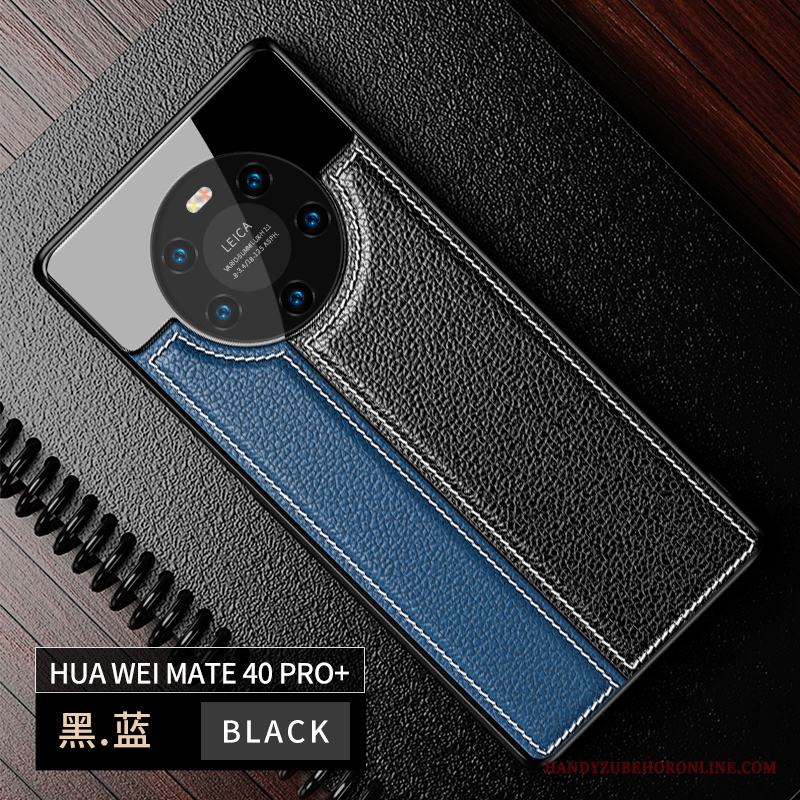 Huawei Mate 40 Pro+ Personlighet Spegel Högt Utbud Skal Telefon Läder Kreativa Röd