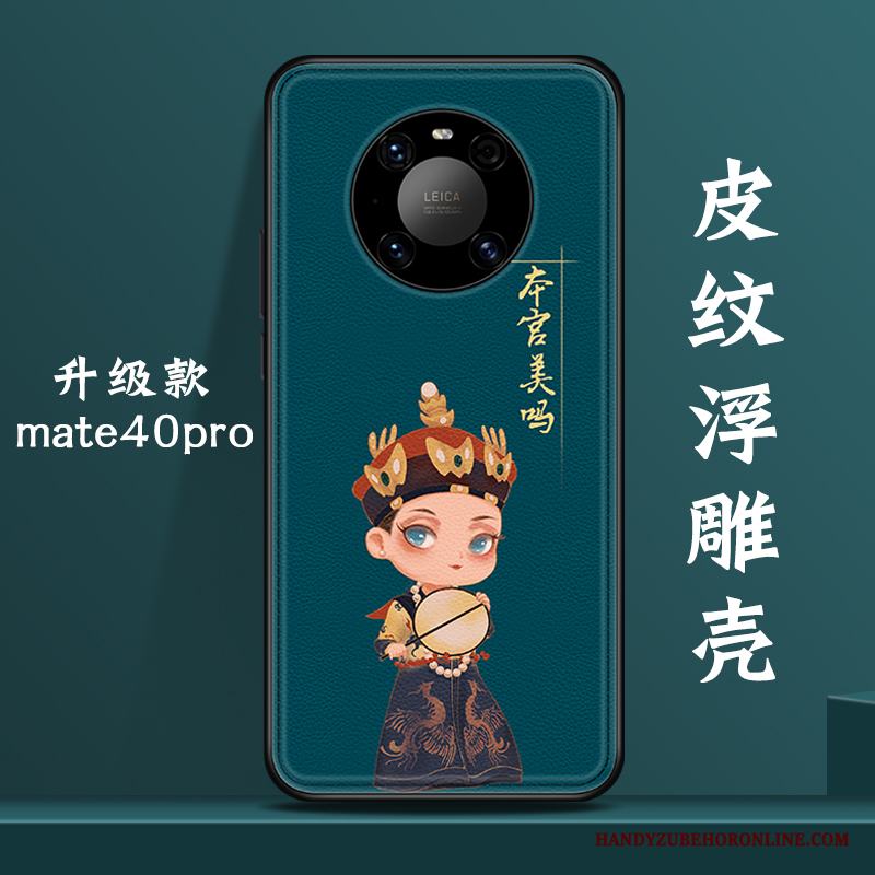 Huawei Mate 40 Pro Skal Blå Kinesisk Stil Ny Vind Originalitet Trend Varumärke All Inclusive
