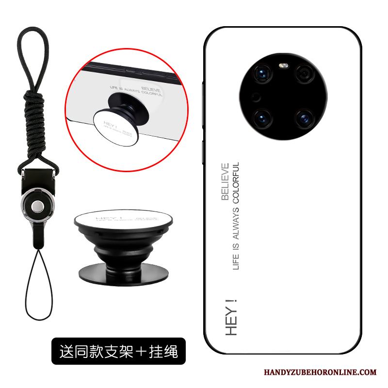 Huawei Mate 40 Pro Skal Härdat Glas Skydd Silikon Mode All Inclusive Blå Trend