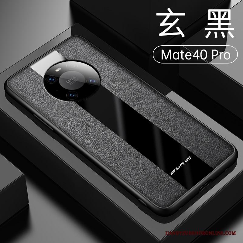 Huawei Mate 40 Pro Skal Mjuk Personlighet Silikon Skydd Enkel Grå Läder