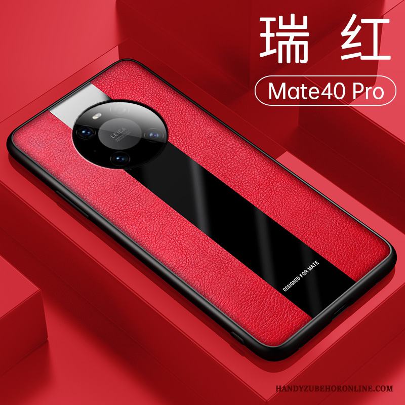 Huawei Mate 40 Pro Skal Mjuk Personlighet Silikon Skydd Enkel Grå Läder