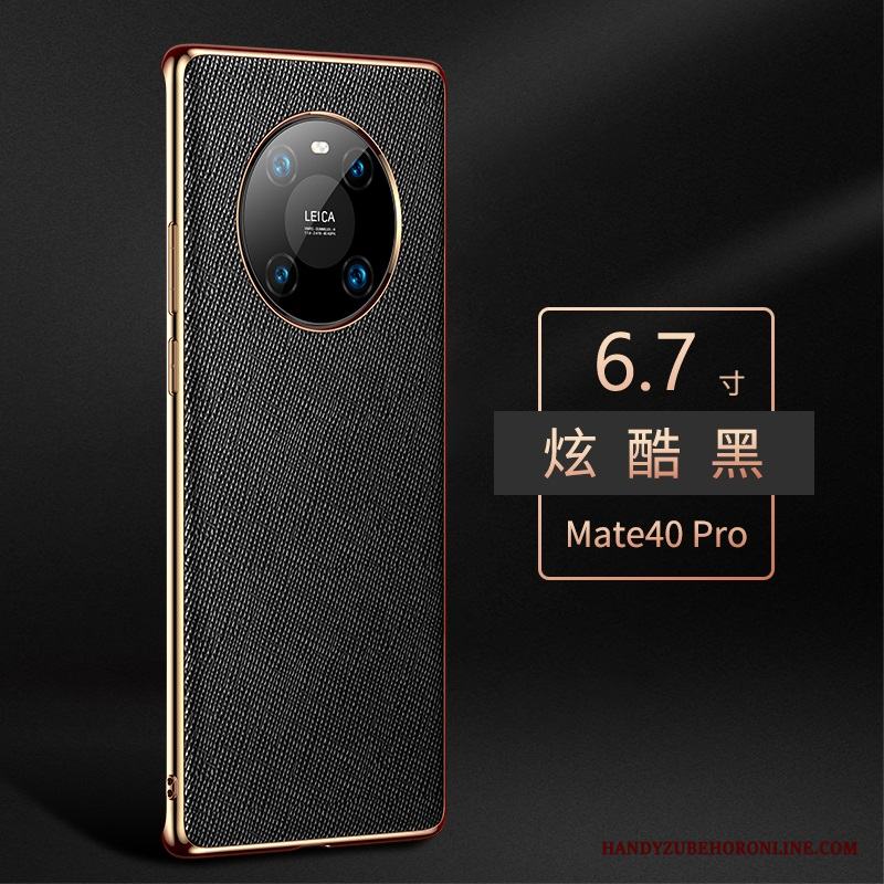 Huawei Mate 40 Pro Skal Telefon Lyxiga Purpur Högt Utbud Fodral Äkta Läder All Inclusive