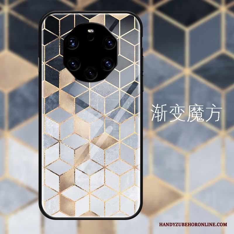 Huawei Mate 40 Rs Svart Skal Telefon Mönster Geometri Fodral Personlighet Gradient