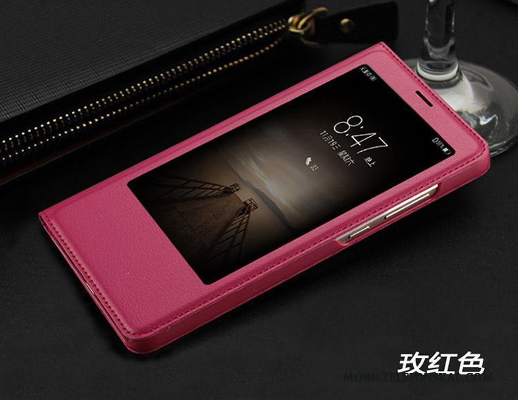 Huawei Mate 9 All Inclusive Läderfodral Rosa Clamshell Silikon Skal Telefon Fallskydd