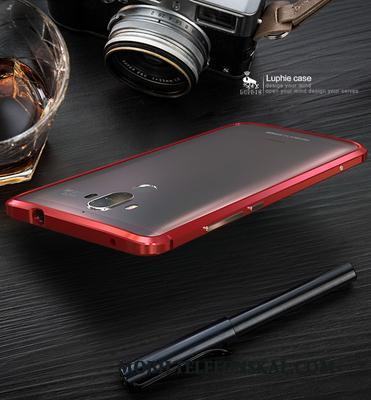 Huawei Mate 9 Fallskydd Frame Slim Rosa Skal Fodral Metall