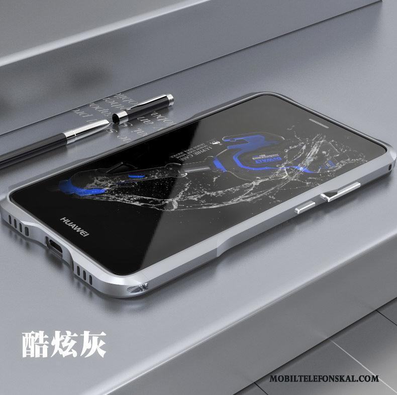 Huawei Mate 9 Fallskydd Frame Slim Rosa Skal Fodral Metall