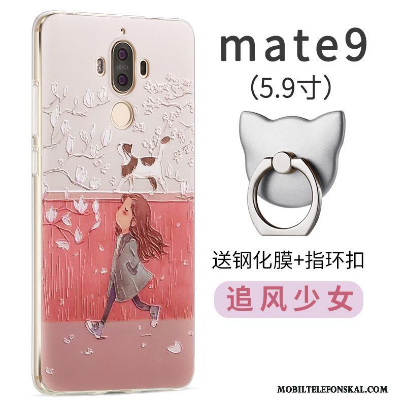 Huawei Mate 9 Kreativa Fallskydd Skal Telefon Fodral Silikon All Inclusive Rosa