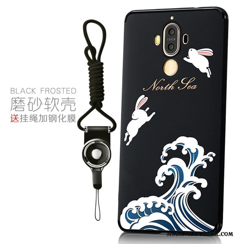 Huawei Mate 9 Mjuk Personlighet Kreativa Nubuck Svart Fodral Skal