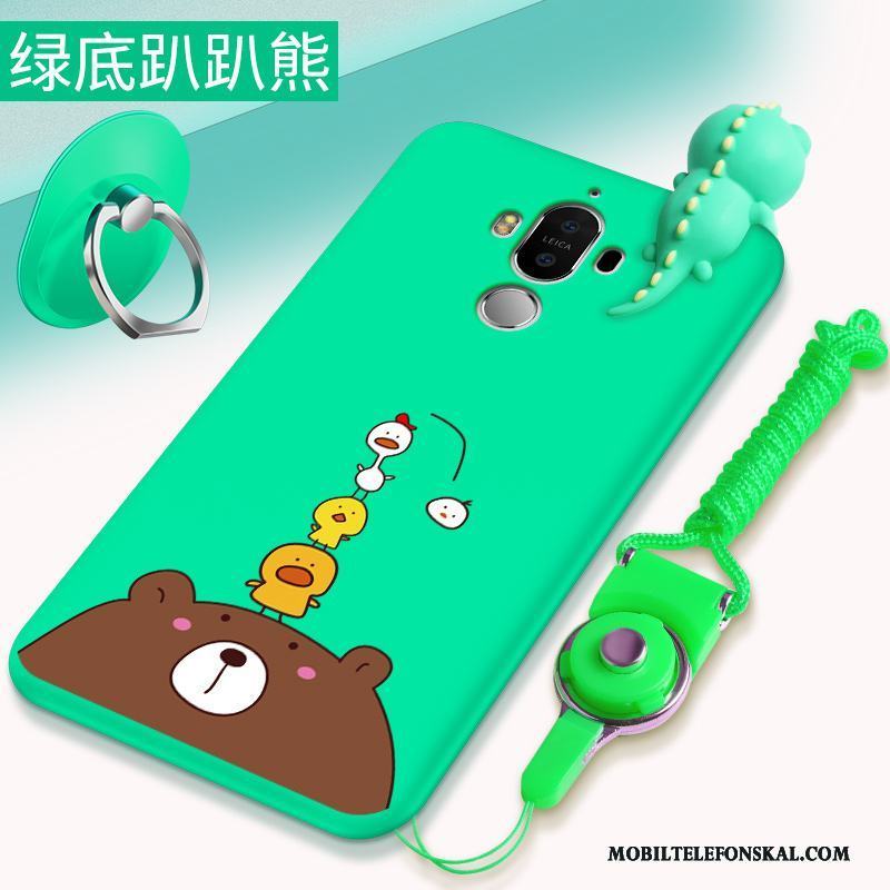 Huawei Mate 9 Nubuck Silikon Skal Telefon Grön Tecknat Skydd Mjuk