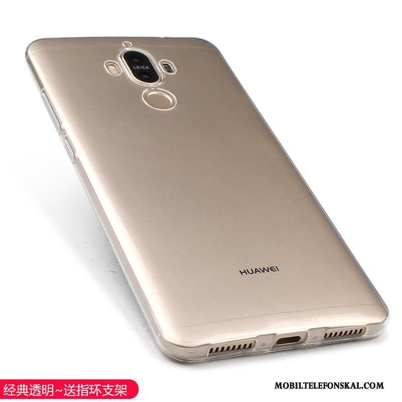 Huawei Mate 9 Pratkvarn Skal Telefon Fallskydd Silikon Guld Mjuk Transparent