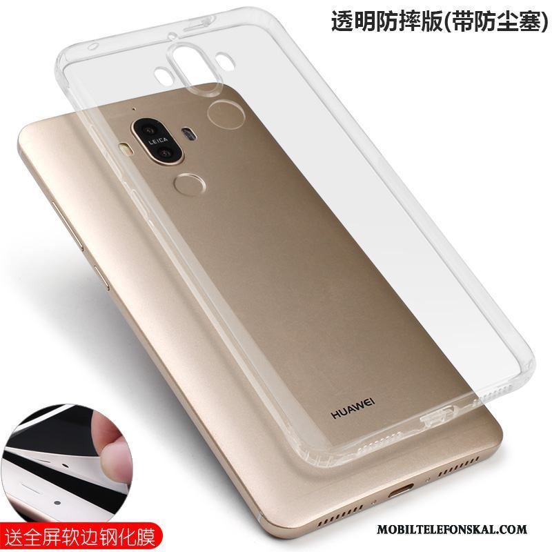 Huawei Mate 9 Pratkvarn Skal Telefon Fallskydd Silikon Guld Mjuk Transparent