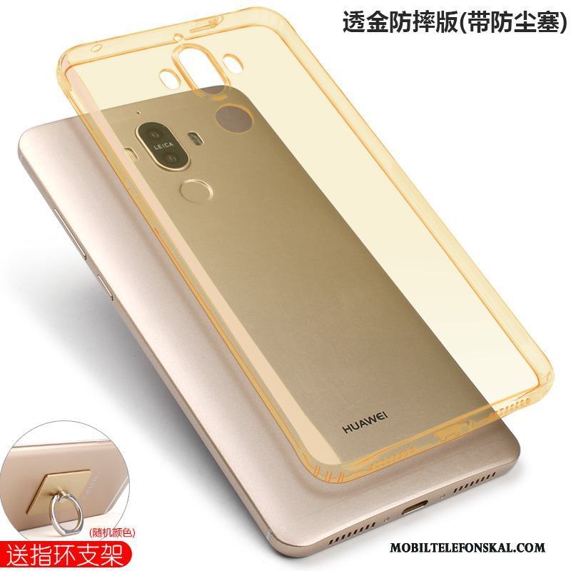 Huawei Mate 9 Pratkvarn Skal Telefon Fallskydd Silikon Guld Mjuk Transparent