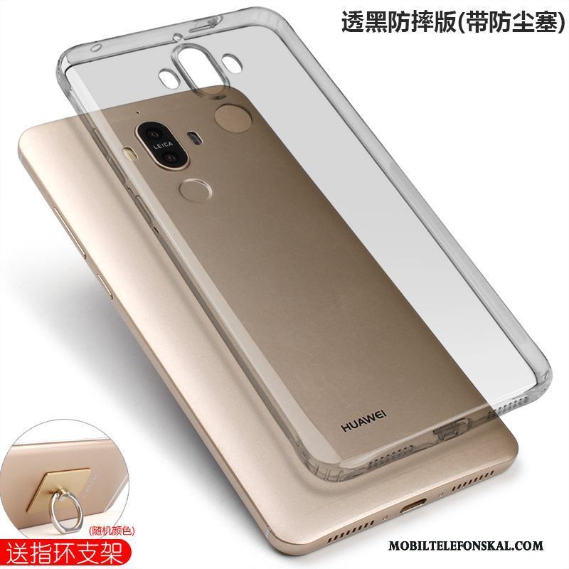 Huawei Mate 9 Pratkvarn Skal Telefon Fallskydd Silikon Guld Mjuk Transparent