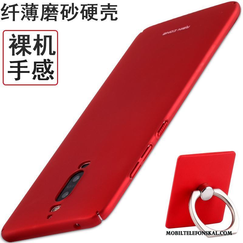 Huawei Mate 9 Pro Fallskydd Purpur Skal Telefon Fodral Nubuck