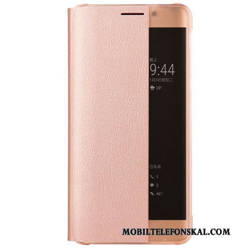 Huawei Mate 9 Pro Rosa Clamshell Fodral Läderfodral Skydd Skal Telefon