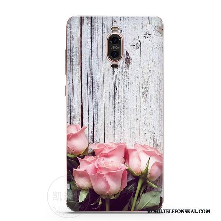 Huawei Mate 9 Pro Skal Mjuk Fallskydd Rosa Rose Silikon Personlighet Vacker