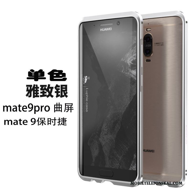 Huawei Mate 9 Pro Skal Telefon Frame Skydd Silver Fodral Metall